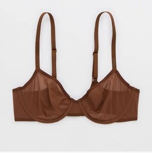 5 Aerie Smoothie Brown Sheer Underwire Bra New In Package 36 B